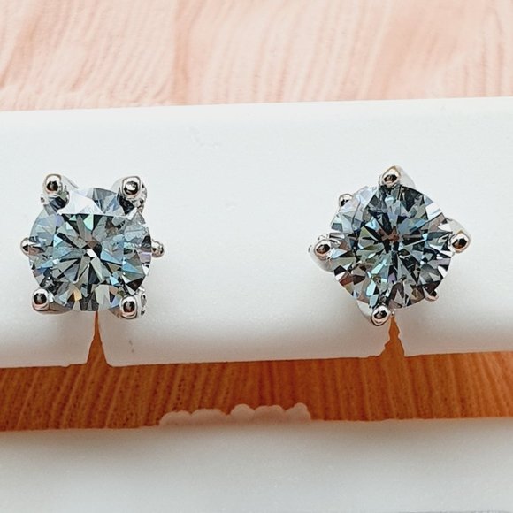"Birthstone S925 Sterling Silver CZ Stud Earrings for Women/Girl, US19251042 - Picture 1 of 15